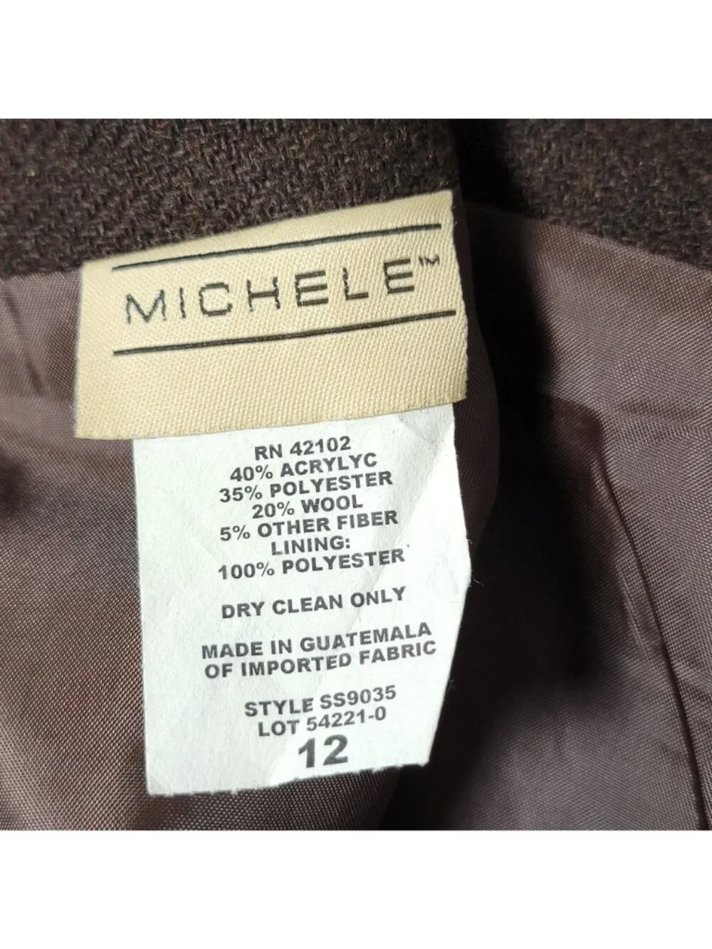 VTG Michele Womens Brown Teal Western Plaid Wool Blend Midi Wrap Fringe Skirt 12 - Picture 10 of 10